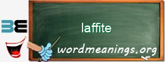 WordMeaning blackboard for laffite